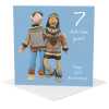 7th wedding anniversary card (wool anniversary card) - designed by Erica Sturla - 15cm square and blank inside, made in the UK