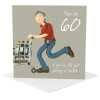 60th birthday card for him - designed by Erica Sturla - 15cm square and blank inside, made in the UK