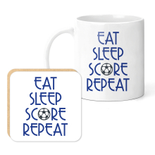 Mug & Coaster Set - Eat Sleep Score Repeat