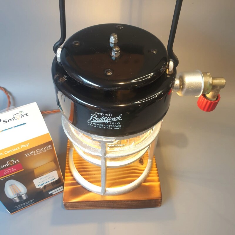 Bullfinch Hand light No. 1616 - Converted to Electric on a wooden base