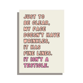 Fine lines birthday card