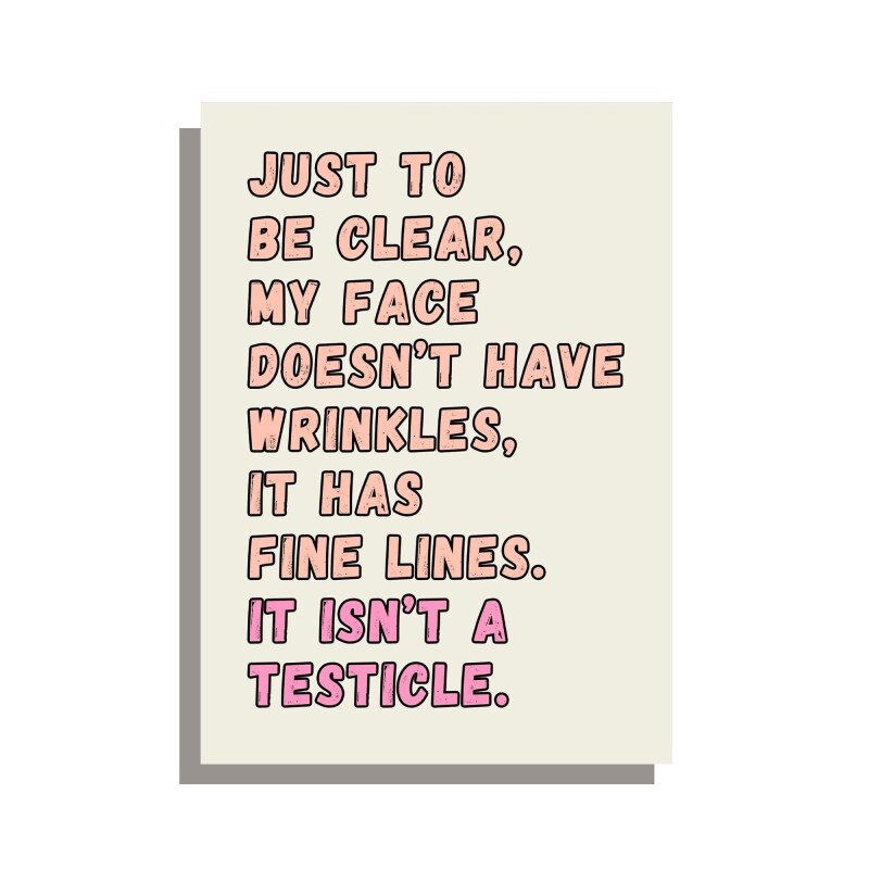 Fine lines birthday card
