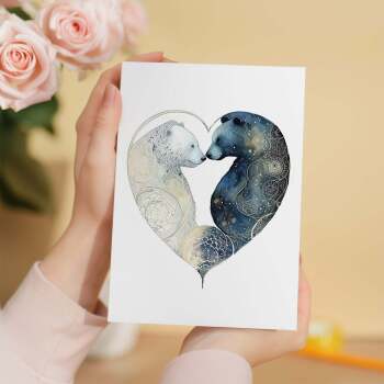 Valentine's Day Card for Her Valentine's Day Card for Wife Valentine's Day Card For Husband Boyfriend or Girlfriend Bears