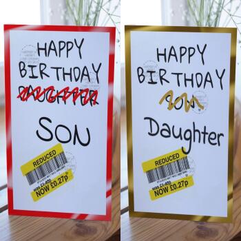 Funny Reduction Son/Daughter Birthday Card