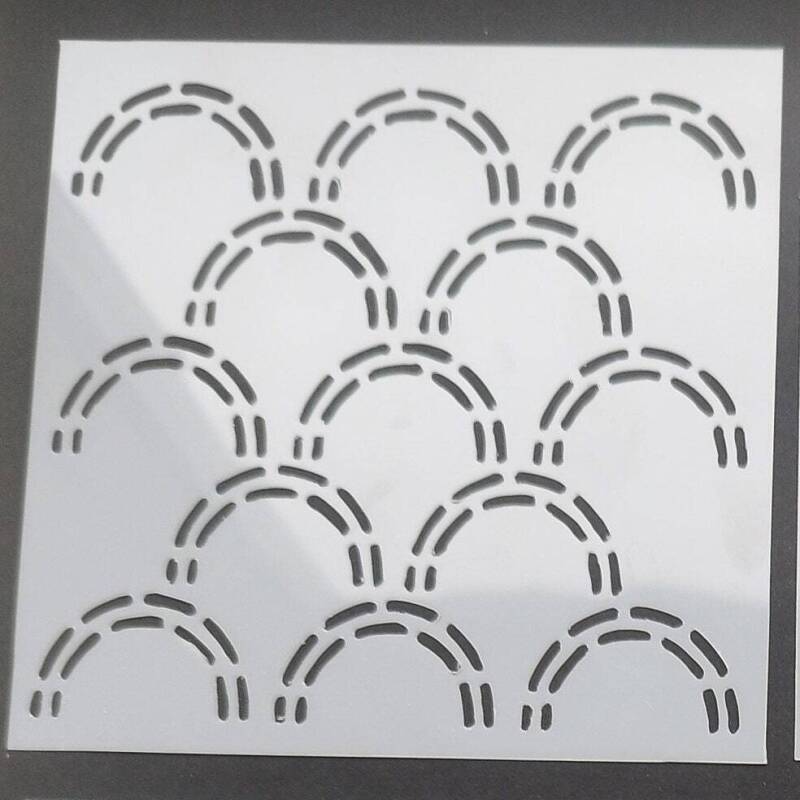 Sashiko Templates Circular | Visible Mending | Quilting and Sewing Templates | Reuseable Mending Stencils
