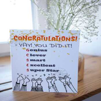 Handmade Congratulations, you did it card