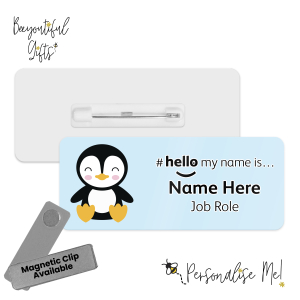 Name Badge - Cute Arctic Animal Corner Hello My Name is... - Penguin 2
