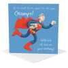 Super Gramps birthday card for a grandad - designed by Erica Sturla - 15cm square and blank inside, made in the UK