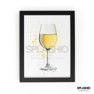 White Wine Splash Effect Art Print
