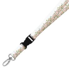 Double Breakaway Lanyard - Rose Border