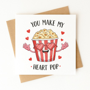 Valentine's Day Card - You Make My Heart Pop