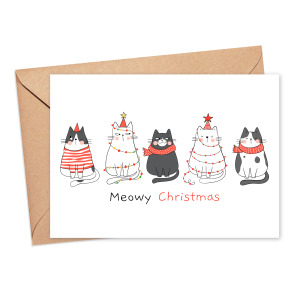 Christmas Card - Meowy Christmas