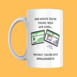 Funny Mug for Spreadsheet Data Fans! - For Him or For Her - Ideal For Accountant, Finance, HR, Sales Office Coffee or Tea Mug - Gift Ideas