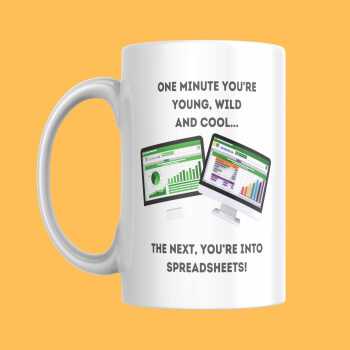 Funny Mug for Spreadsheet Data Fans! - For Him or For Her - Ideal For Accountant, Finance, HR, Sales Office Coffee or Tea Mug - Gift Ideas