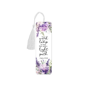 Religious Aluminium Bookmark with Tassel - Your Word Is A Lamp