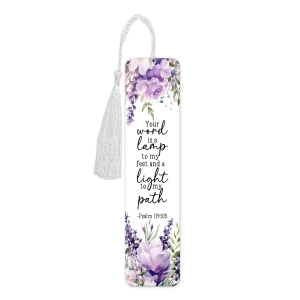 Religious Aluminium Bookmark with Tassel - Your Word Is A Lamp