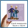 33rd Anniversary Card - Fun Amethyst Wedding Anniversary - Polymer Clay Art by Erica Sturla - Made in the UK