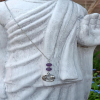 Amethyst Crystal Bead Sterling Silver Necklace