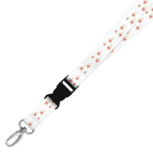 Double Breakaway Lanyard - Heart Milk Drops