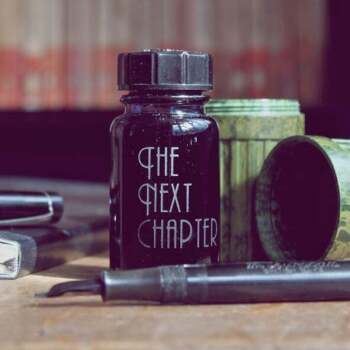 Holy Mackerel the next chapter retro themed blank greeting card for him or her - designed by Andy Poplar - 15cm square and blank inside for your message