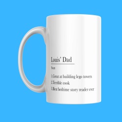Dad Personalised Mug Gift For Him - Cute Customised Birthday, Father's Day, or Christmas Present for Daddy