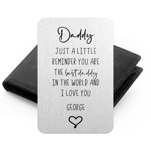 Personalised Aluminium Wallet Card - Best Daddy