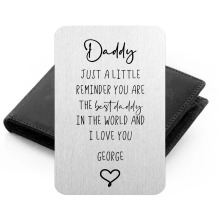 Personalised Aluminium Wallet Card - Best Daddy