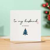 Husband Christmas Card, For Him, Recycled Card, Unique Christmas Card, Husband Gift, Eco-Friendly Card