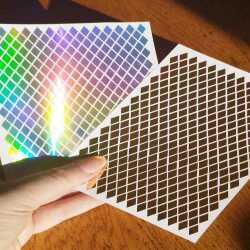 300 Tiny Diamond Stickers in Gold and Holographic