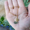 Moldavite Gold Plated Necklace 