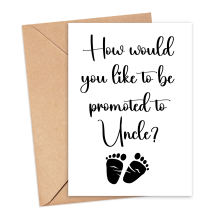 Personalised Pregnancy Announcement Card - How Would You Like To Be Promoted To...? - Small (Approx. A6 | 105mm x 148mm | 4.1in x 5.8in) - Standard Smooth Card