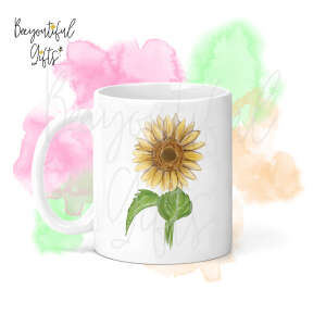 Ceramic Mug - Watercolour Sunflower