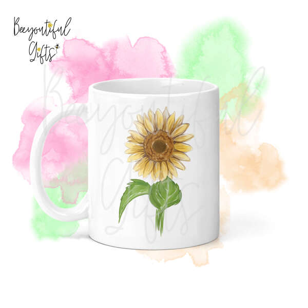 Ceramic Mug - Watercolour Sunflower