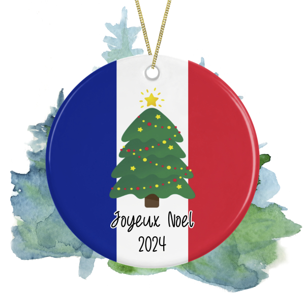 Ceramic Christmas Tree Decoration - Joyeux Noel