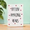 15 Year Anniversary Card For Wife or Husband Anniversary Card for 15th Anniversary Card For Boyfriend Girlfriend Fifteen Wedding Anniversary - Large (5x7) / Blank Message