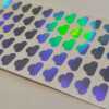 Holographic, White or Silver Cloud Stickers 100 in a set - Holographic
