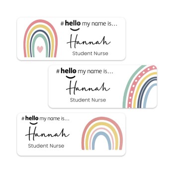 Boho Rainbow Name Badge - NHS Nurse Boho Rainbow Name Badge