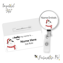 #hello my name is... Name Badge & Metal ID Reel - Penguin & Snowbear