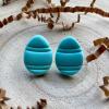 Handmade Pastel Easter Egg Earrings: Polymer Clay Studs , spring earrings