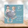 Penblwydd priodas tun hapus - Welsh 10th anniversary card - designed by Erica Sturla - 15cm square and blank inside, made in the UK