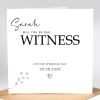 Will you be our witness Personalised Wedding Day Card be our witness, personalised card for wedding, personalised will you be our witness - Add a Message
