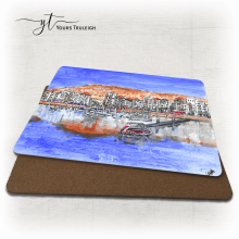 Agadir Marina - Ceramic Mug, Hardboard Coaster & Placemat Set - Agadir Marina