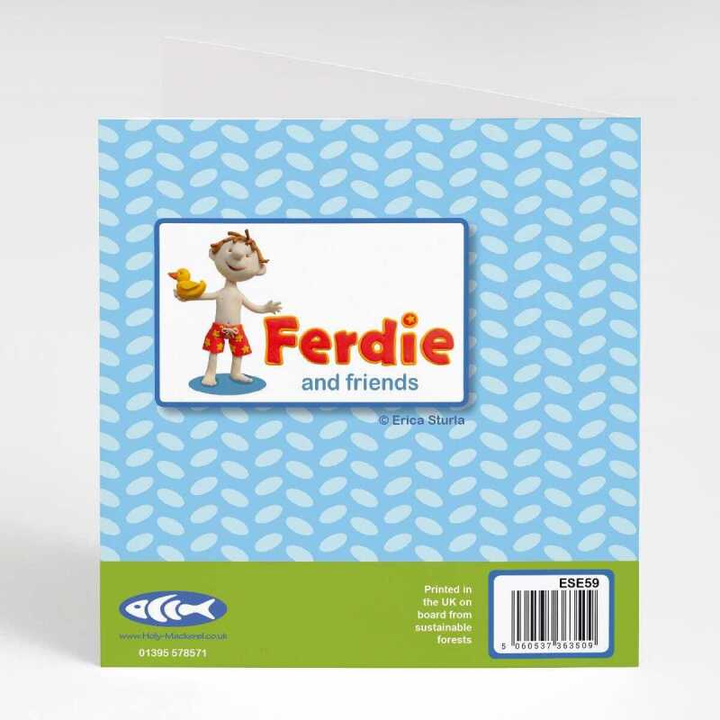 Penblwydd hapus - Happy birthday card for a little Welsh rugby boy - designed by Erica Sturla - 15cm square and blank inside, made in the UK