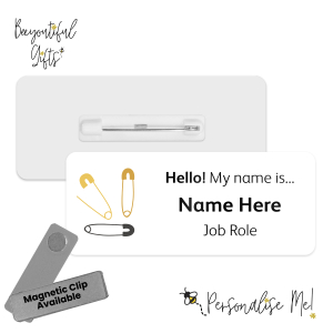 Name Badge - Bright Craft Supplies - Safety Pins