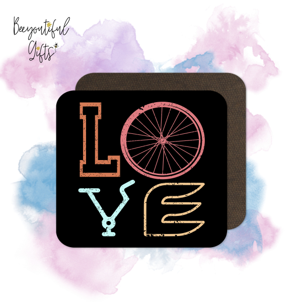 Valentine's Day Coaster - LOVE Bicycle Themed