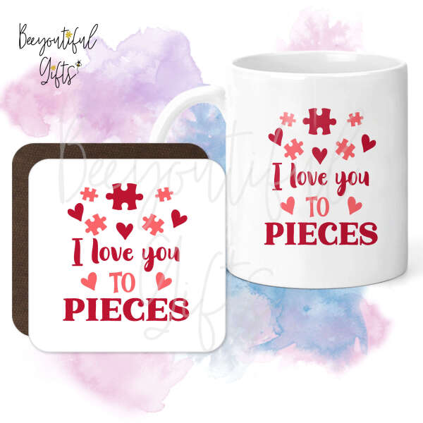 Mug & Coaster Set - I Love You To Pieces