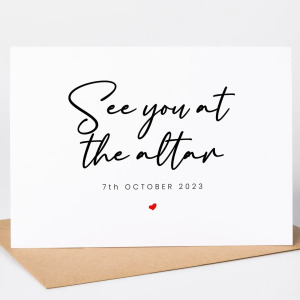 Personalised Wedding Card - See You At The Altar