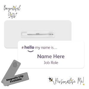 Name Badge - Simple Hello My Name is... - Purple