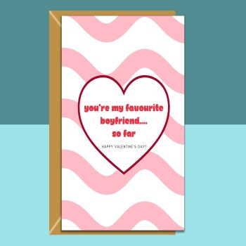 Boyfriend Valentines Card - Personalised - Cute, cheeky Valentine's Card for your BF - can be customised inside