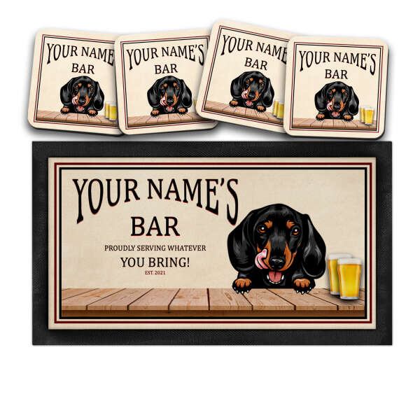 Personalised Bar Set - Dog Themed